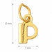 Initial P Charm Pendant 14k Gold Yellow Gold 14k
