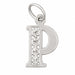 Initial P Charm Pendant 14k Gold White Gold 14k