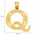 Initial Q Charm Pendant 14k Gold Yellow Gold 14k