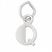 Initial Q Charm Pendant 14k Gold White Gold 14k