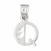 Initial Q Charm Pendant 14k Gold White Gold 14k