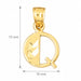 Initial Q Charm Pendant 14k Gold Yellow Gold 14k