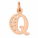 Initial Q Charm Pendant 14k Gold Rose Gold 14k