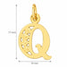 Initial Q Charm Pendant 14k Gold Yellow Gold 14k