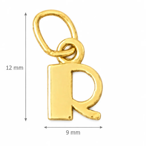 Initial R Charm Pendant 14k Gold Yellow Gold 14k