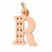 Initial R Charm Pendant 14k Gold Rose Gold 14k