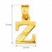 Initial Z Charm Pendant 14k Gold Yellow Gold 14k