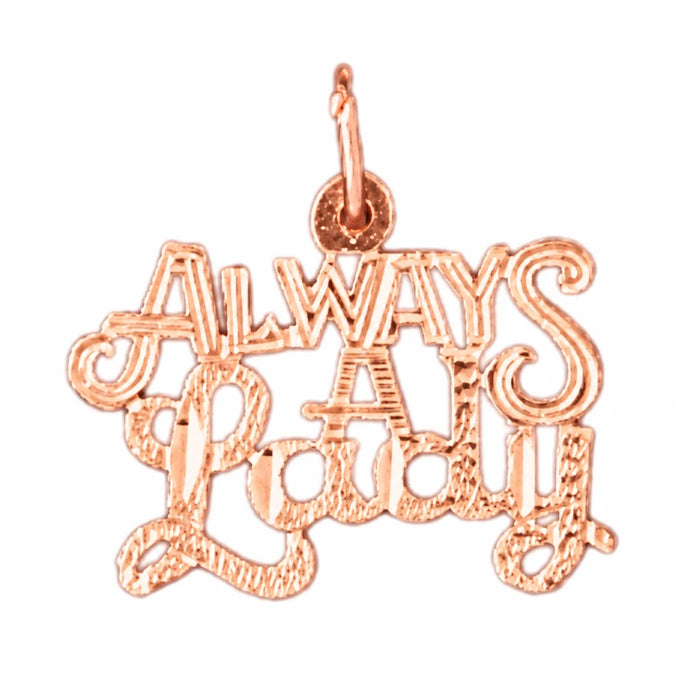 Always A Lady Charm Pendant 14k Gold Rose Gold 14k