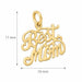 14k Yellow Gold Best Mom Charm Yellow Gold 14k