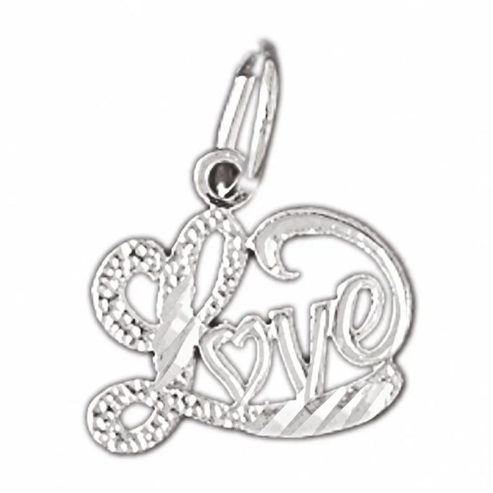Love Charm Pendant 14k Gold White Gold 14k