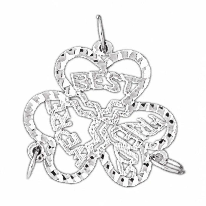 We Are Best Friends Charm Pendant 14k Gold (16 Grams) White Gold 14k