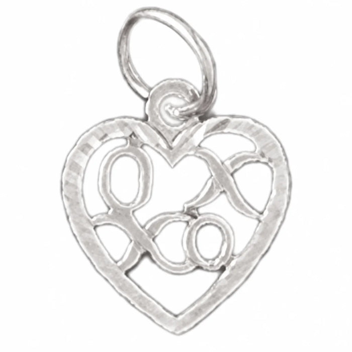 Xoxo Charm Pendant 14k Gold (0.4 Grams) White Gold 14k