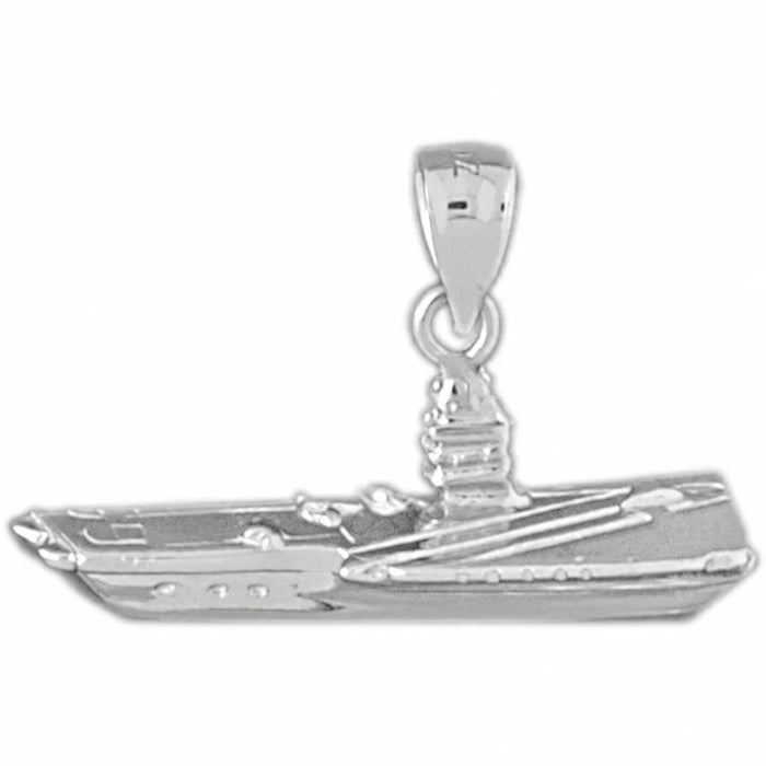 Aircraft Carrier Charm Pendant 14k Gold White Gold 14k