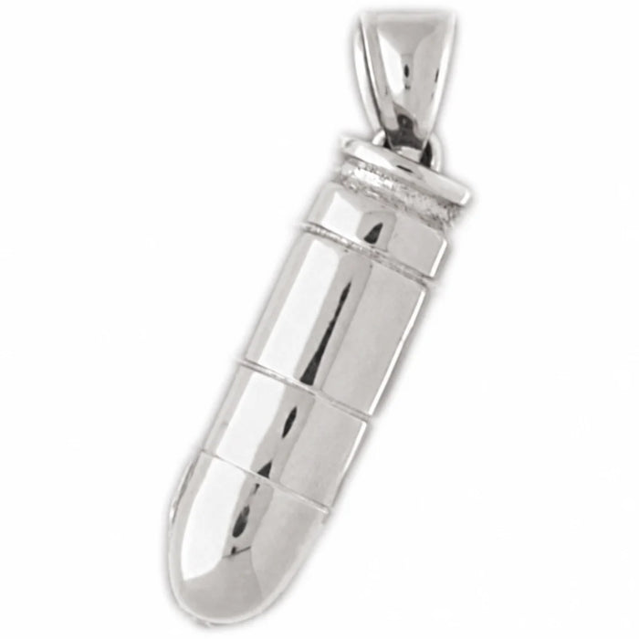 3D Bullet Charm Pendant 14k Gold (8 Grams) White Gold 14k