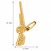 3D Gun Charm Pendant 14k Gold (1 Gram) Yellow Gold 14k