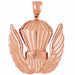Military Air Force Sign Charm Pendant 14k Gold (13.4 Grams) Rose Gold 14k