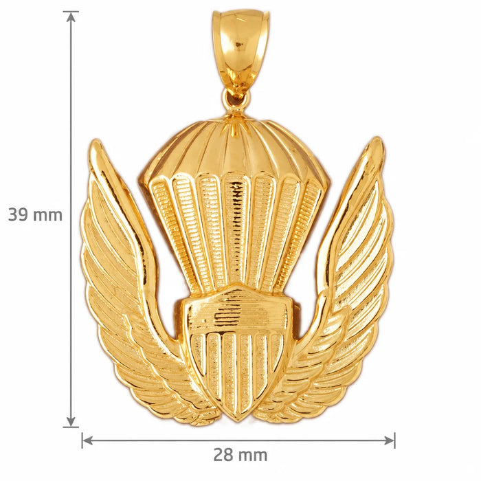Military Air Force Sign Charm Pendant 14k Gold (13.4 Grams) Yellow Gold 14k