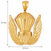 Military Air Force Sign Charm Pendant 14k Gold (13.4 Grams) Yellow Gold 14k
