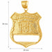 Police Badge Charm Pendant 14k Gold (7.9 Grams) Yellow Gold 14k