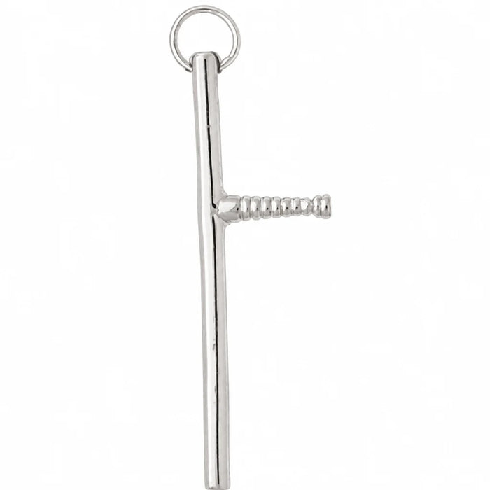 3D Police Baton Charm Pendant 14k Gold (9.7 Grams) White Gold 14k