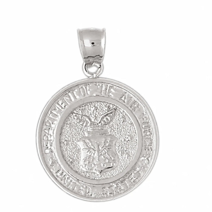 Us Air Force Sign Charm Pendant 14k Gold (10.6 Grams) White Gold 14k