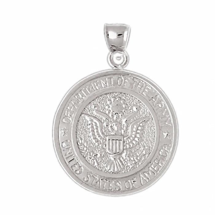 Us Army Sign Charm Pendant 14k Gold (9.7 Grams) White Gold 14k