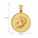 Us Navy Sign Charm Pendant 14k Gold (9.6 Grams) Yellow Gold 14k