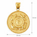 Us Navy Sign Charm Pendant 14k Gold (12.4 Grams) Yellow Gold 14k