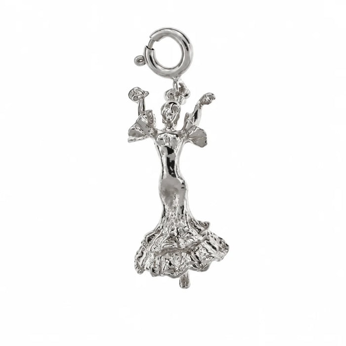 3D Dancer Charm Pendant 14k Gold (3.1 Grams) White Gold 14k