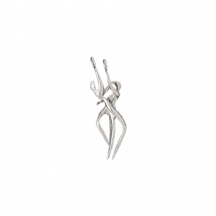 Couple of Dancers Two Pieces Charm Pendant 14k Gold White Gold 14k