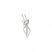 Couple of Dancers Two Pieces Charm Pendant 14k Gold White Gold 14k