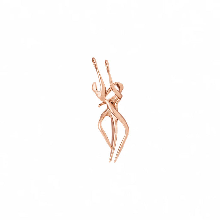 Couple of Dancers Two Pieces Charm Pendant 14k Gold Rose Gold 14k