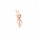 Couple of Dancers Two Pieces Charm Pendant 14k Gold Rose Gold 14k
