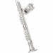3D Flute Clarinet Charm Pendant 14k Gold White Gold 14k