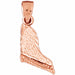 3D Piano Charm Pendant 14k Gold (1.9 Grams) Rose Gold 14k