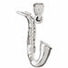 3D Saxophone Charm Pendant 14k Gold (2.1 Grams) White Gold 14k