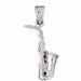 3D Saxophone Charm Pendant 14k Gold (2.4 Grams) White Gold 14k