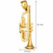 3D Trumpet Charm Pendant 14k Gold (3.7 Grams) Yellow Gold 14k