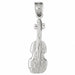 Violin Charm Pendant 14k Gold (3.9 Grams) White Gold 14k