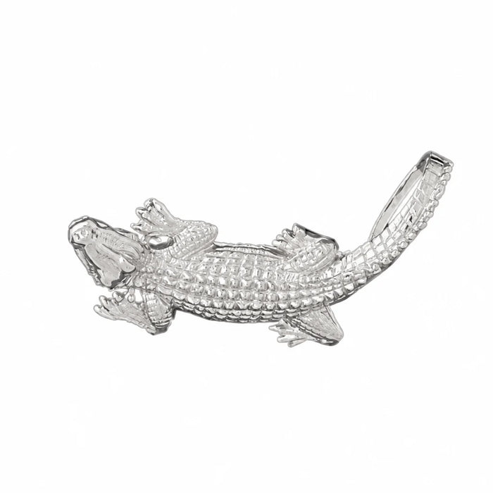 Alligator Crocodile Slide Charm Pendant 14k Gold White Gold 14k
