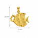 Angelfish Charm Pendant 14k Gold Yellow Gold 14k