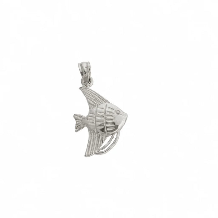 Angelfish Charm Pendant 14k Gold White Gold 14k