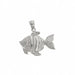 Angelfish Charm Pendant 14k Gold (2.9 Grams) White Gold 14k