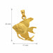 Angelfish Charm Pendant 14k Gold (1.6 Grams) Yellow Gold 14k