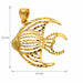 Angelfish Charm Pendant 14k Gold Yellow Gold 14k