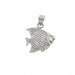 Angelfish Charm Pendant 14k Gold (1.7 Grams) White Gold 14k