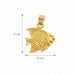Angelfish Charm Pendant 14k Gold (1.7 Grams) Yellow Gold 14k