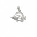 Angelfish Charm Pendant 14k Gold White Gold 14k