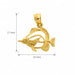 Angelfish Charm Pendant 14k Gold Yellow Gold 14k