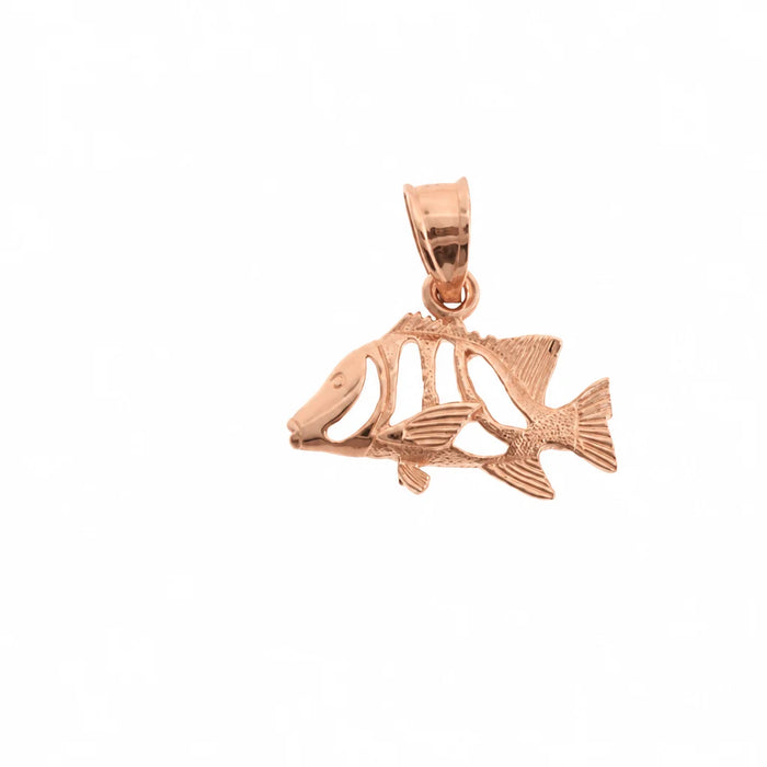 Angelfish Charm Pendant 14k Gold (1 Gram) Rose Gold 14k